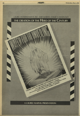 A 1983 ad for the unveiling of "The Hero of the Century."